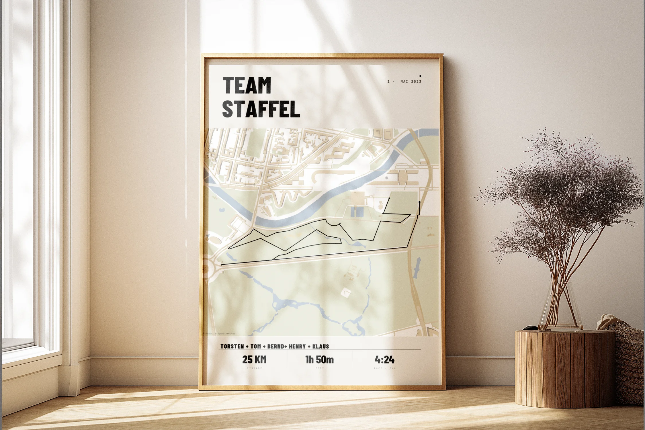 Maquette affiche course d'entreprise